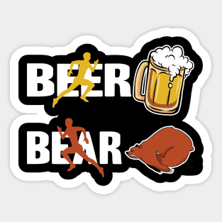 Beer Bear Funny Gift Booze Birthday Alcohol Drinking Party Sticker